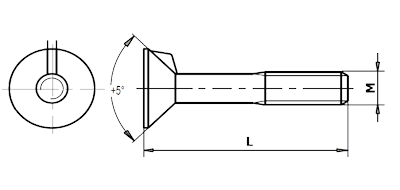 Dimensional diagram of a fish bolt, PN 02 1321